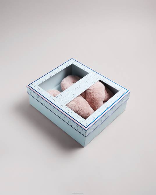 Ted Baker hombres 2ZFP923 zapatos pantuflas de piel sintética Rosado oscuro