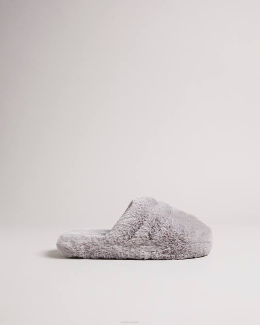 Ted Baker hombres 2ZFP927 zapatos pantuflas lopsey de piel sintética gris claro