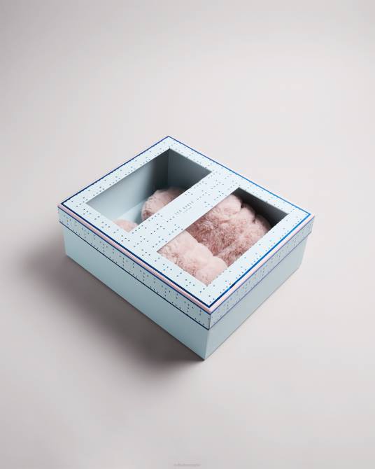 Ted Baker hombres 2ZFP930 zapatos pantuflas lopsey de piel sintética Rosado oscuro