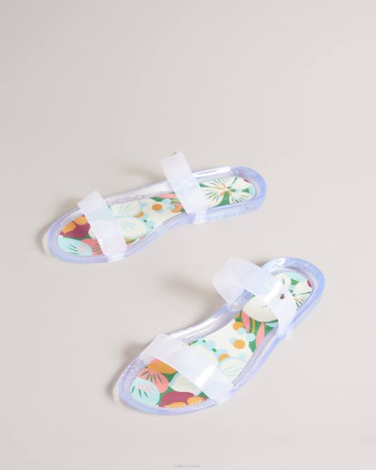 Ted Baker hombres 2ZFP934 zapatos juleeyy chanclas de gelatina con dos correas sunburst Esmeralda