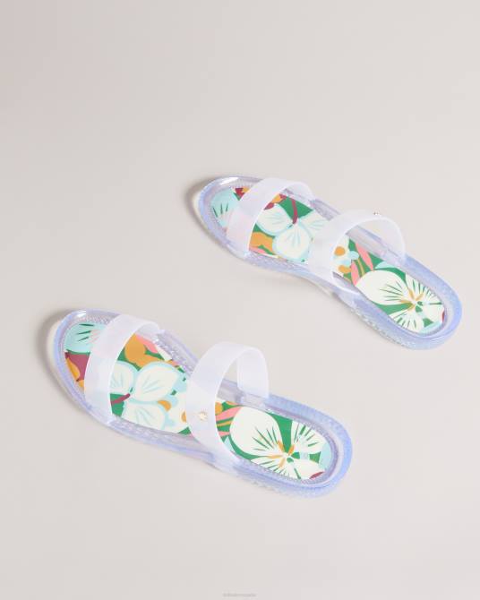 Ted Baker hombres 2ZFP934 zapatos juleeyy chanclas de gelatina con dos correas sunburst Esmeralda