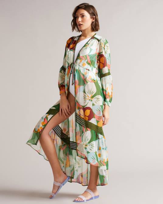 Ted Baker hombres 2ZFP934 zapatos juleeyy chanclas de gelatina con dos correas sunburst Esmeralda