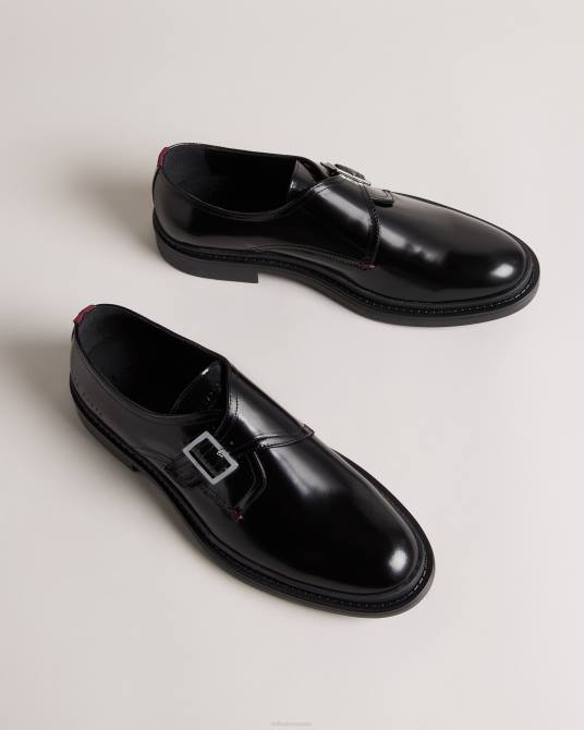 Ted Baker hombres 2ZFP1793 zapatos zapatos monje de cuero elvan negro