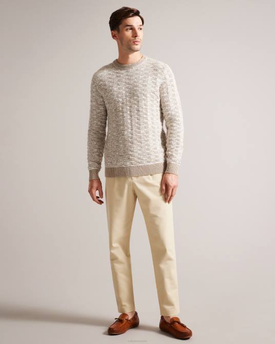 Ted Baker hombres 2ZFP1879 zapatos kenneyp zapatos náuticos casuales de cuero granulado broncearse