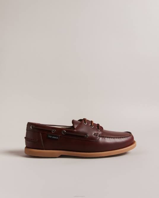 Ted Baker hombres 2ZFP1900 zapatos Zapato náutico clásico kenricw de piel encerada marrón