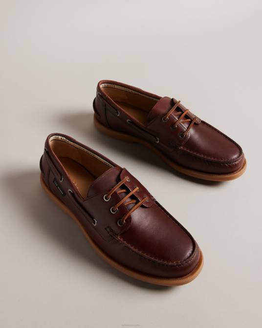 Ted Baker hombres 2ZFP1900 zapatos Zapato náutico clásico kenricw de piel encerada marrón