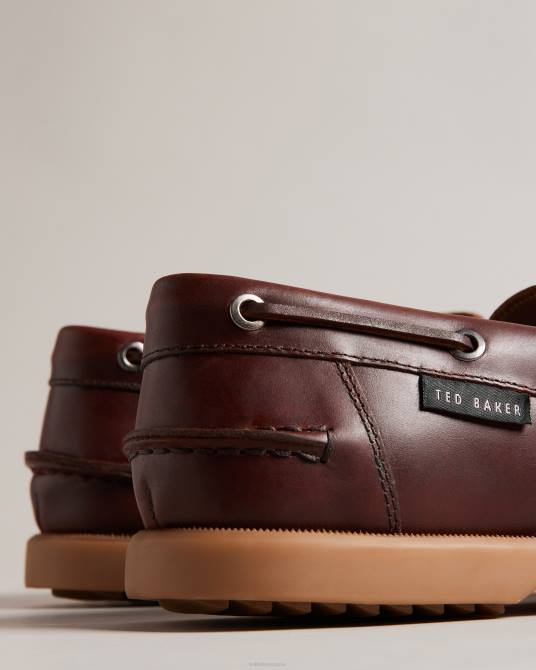 Ted Baker hombres 2ZFP1900 zapatos Zapato náutico clásico kenricw de piel encerada marrón