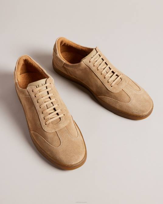 Ted Baker hombres 2ZFP1817 zapatos zapatillas bajas evrens de ante marrón claro