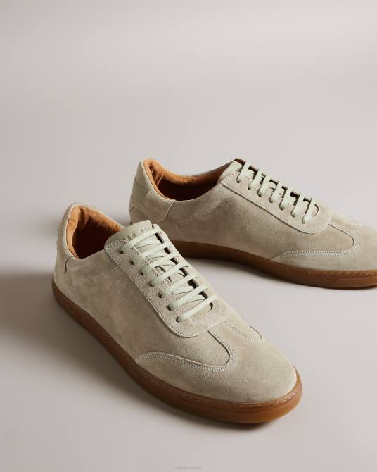Ted Baker hombres 2ZFP1823 zapatos zapatillas bajas evrens de ante verde claro