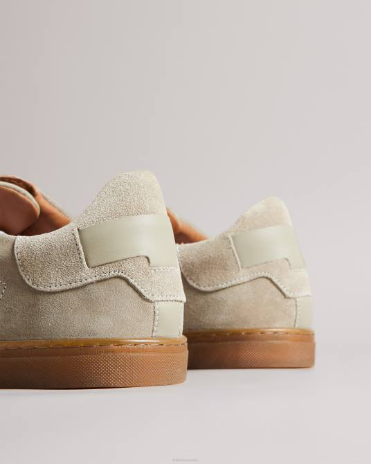 Ted Baker hombres 2ZFP1823 zapatos zapatillas bajas evrens de ante verde claro