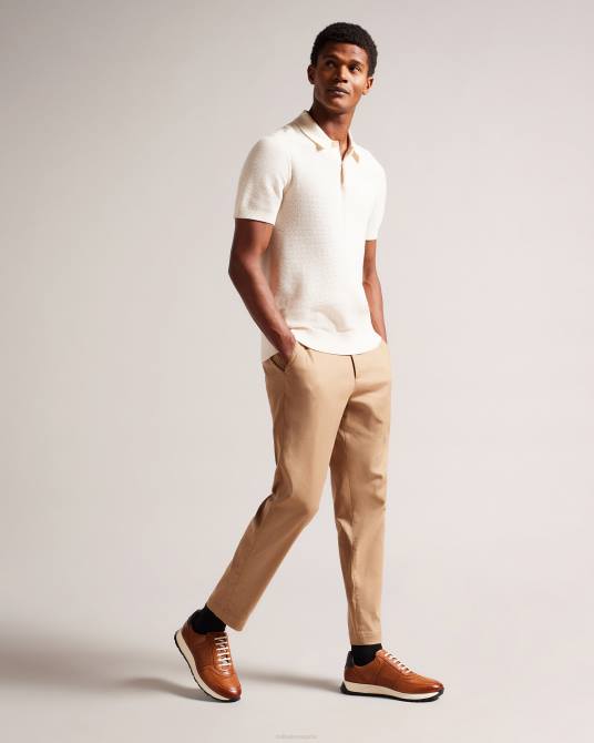 Ted Baker hombres 2ZFP1856 zapatos zapatillas frayne de piel saffiano broncearse