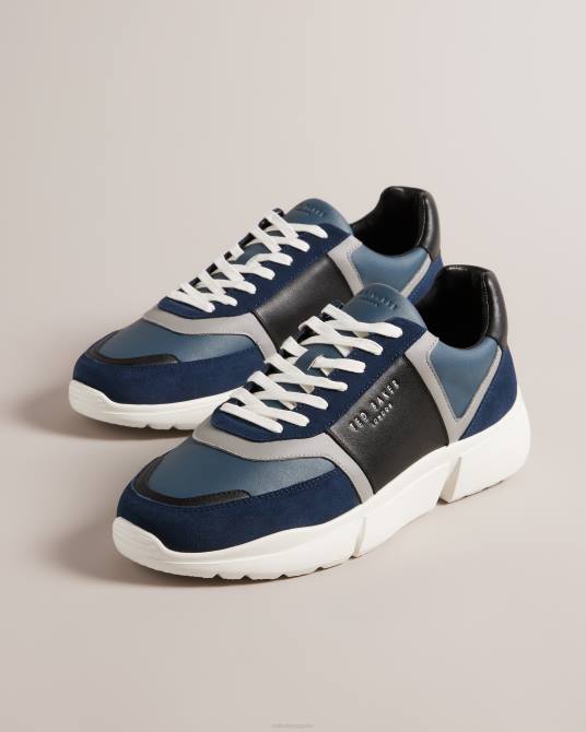 Ted Baker hombres 2ZFP1863 zapatos zapatillas cecyle de piel Armada