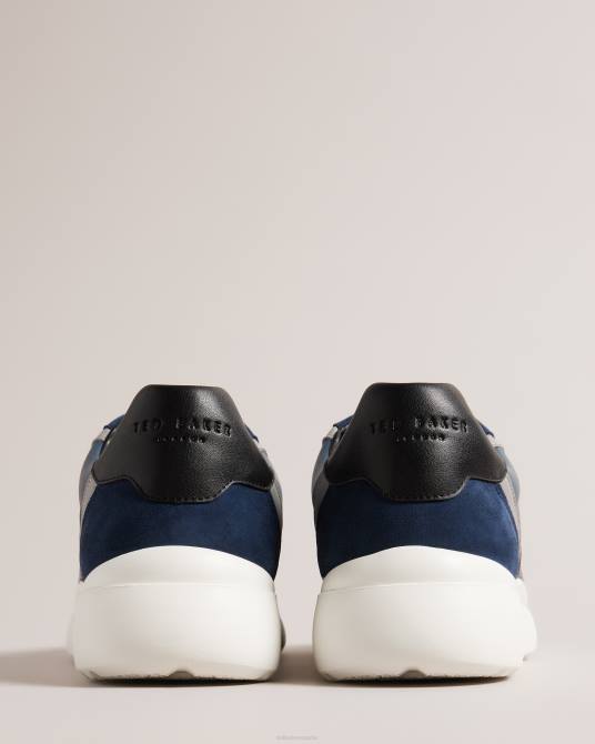Ted Baker hombres 2ZFP1863 zapatos zapatillas cecyle de piel Armada