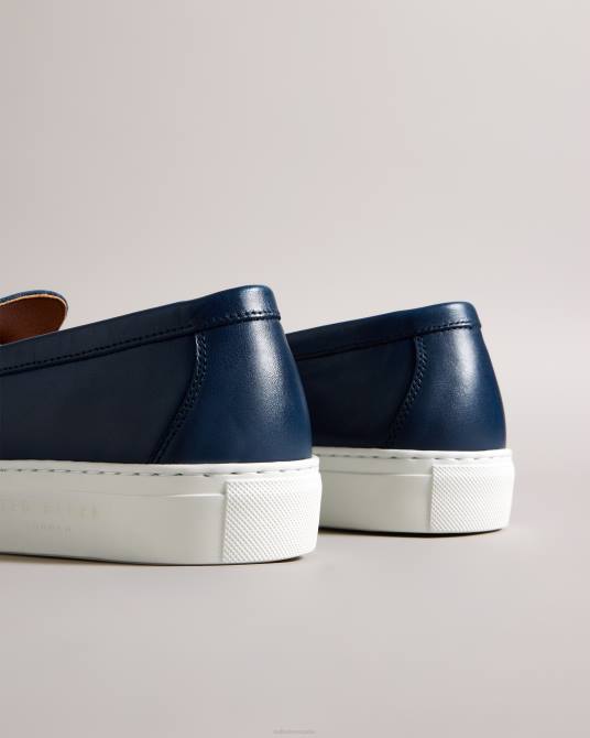 Ted Baker hombres 2ZFP1870 zapatos Híbrido híbrido de zapatillas y mocasines de cuero Armada