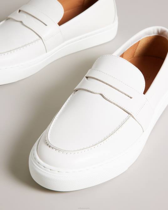 Ted Baker hombres 2ZFP1886 zapatos Híbrido híbrido de zapatillas y mocasines de cuero piedra