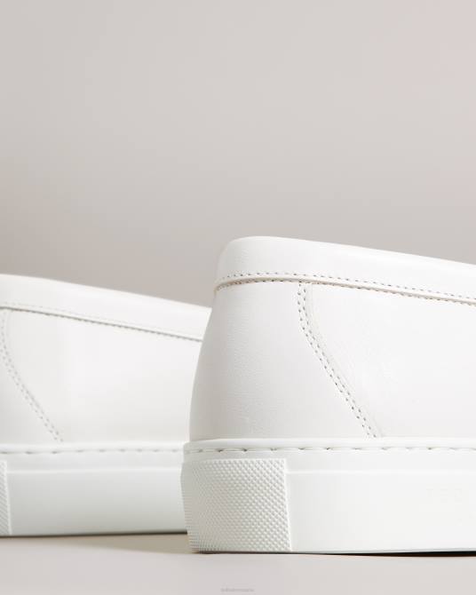 Ted Baker hombres 2ZFP1886 zapatos Híbrido híbrido de zapatillas y mocasines de cuero piedra