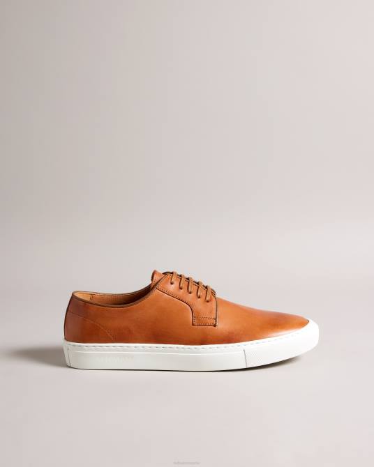 Ted Baker hombres 2ZFP1890 zapatos Zapato derby de piel Kantenb híbrido con zapatillas deportivas. broncearse