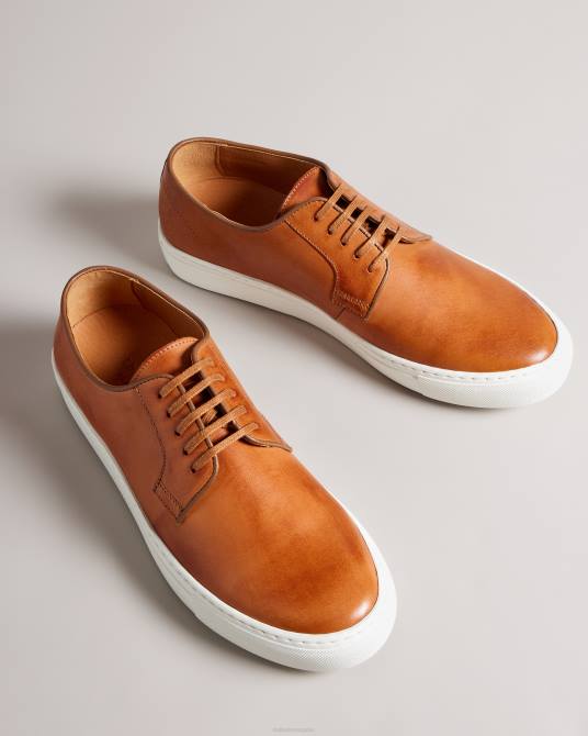 Ted Baker hombres 2ZFP1890 zapatos Zapato derby de piel Kantenb híbrido con zapatillas deportivas. broncearse