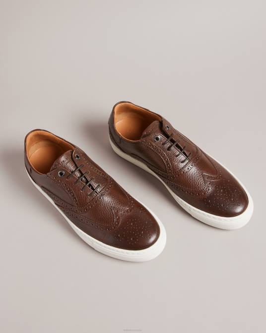 Ted Baker hombres 2ZFP1895 zapatos Zapatillas brogue híbridas de cuero dentong marrón