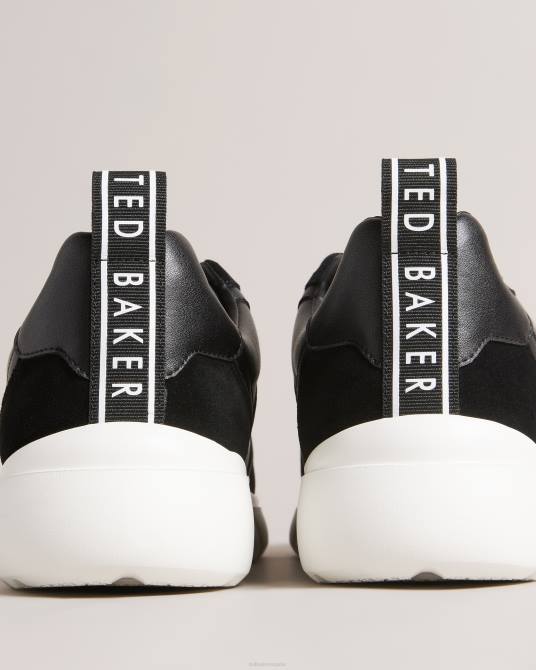 Ted Baker hombres 2ZFP1927 zapatos Zapatillas cecylew de piel lisa y ante negro