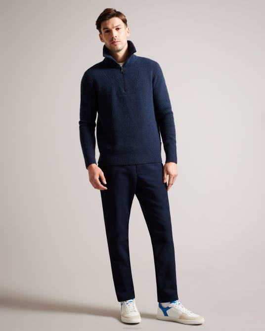 Ted Baker hombres 2ZFP2022 zapatos zapatillas barkerl de piel y ante azul