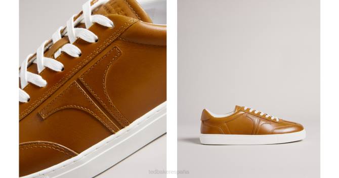 Ted Baker hombres 2ZFP2075 zapatos zapatillas robertt retro de piel broncearse