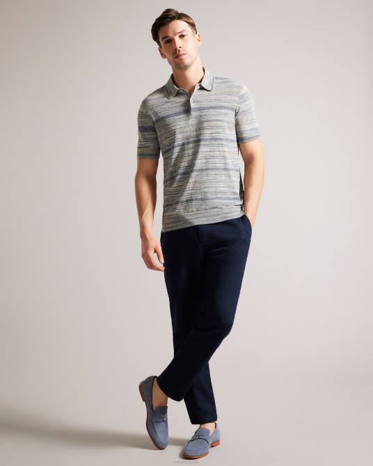 Ted Baker hombres 2ZFP1846 zapatos mocasines adlerrs de ante azul claro