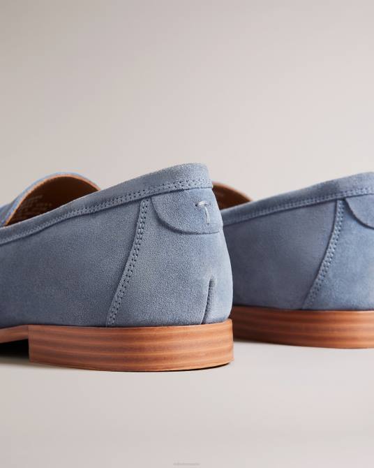 Ted Baker hombres 2ZFP1846 zapatos mocasines adlerrs de ante azul claro