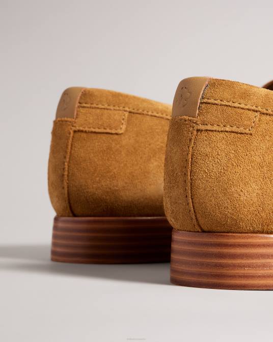 Ted Baker hombres 2ZFP1881 zapatos mocasines formales labis de ante broncearse