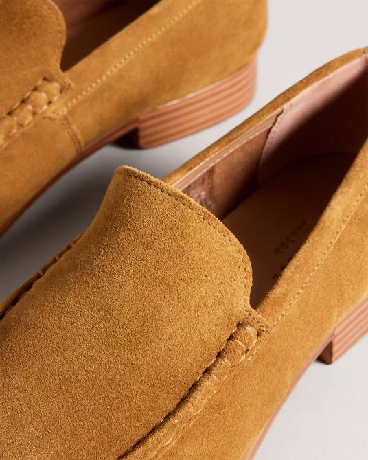 Ted Baker hombres 2ZFP1881 zapatos mocasines formales labis de ante broncearse