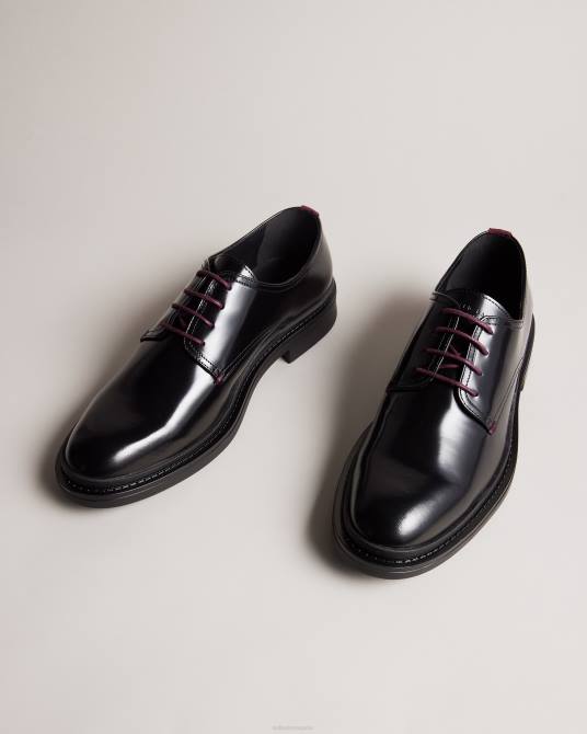 Ted Baker hombres 2ZFP1867 zapatos zapatos derby de cuero burnett negro