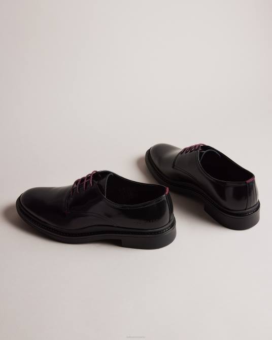Ted Baker hombres 2ZFP1867 zapatos zapatos derby de cuero burnett negro