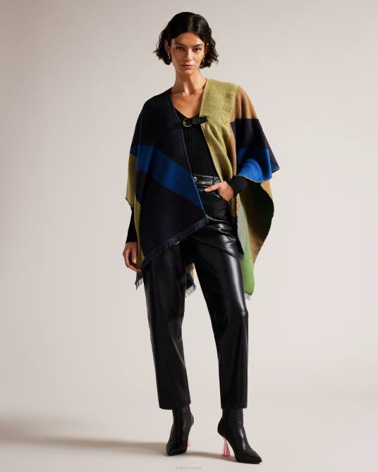 Ted Baker mujer 2ZFP1034 accesorios poncho con hebilla sufia azul oscuro