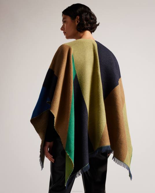 Ted Baker mujer 2ZFP1034 accesorios poncho con hebilla sufia azul oscuro