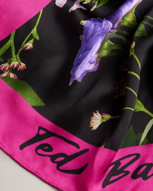 Ted Baker mujer 2ZFP1102 accesorios bufanda de seda floral amiie negro