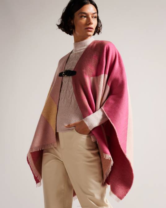 Ted Baker mujer 2ZFP1107 accesorios poncho con hebilla sufia rosa