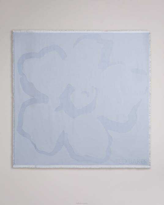 Ted Baker mujer 2ZFP1122 accesorios kemila magnolia bufanda cuadrada grande azul claro