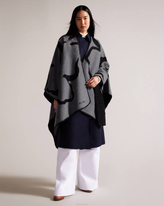 Ted Baker mujer 2ZFP965 accesorios poncho avai magnolia gris claro