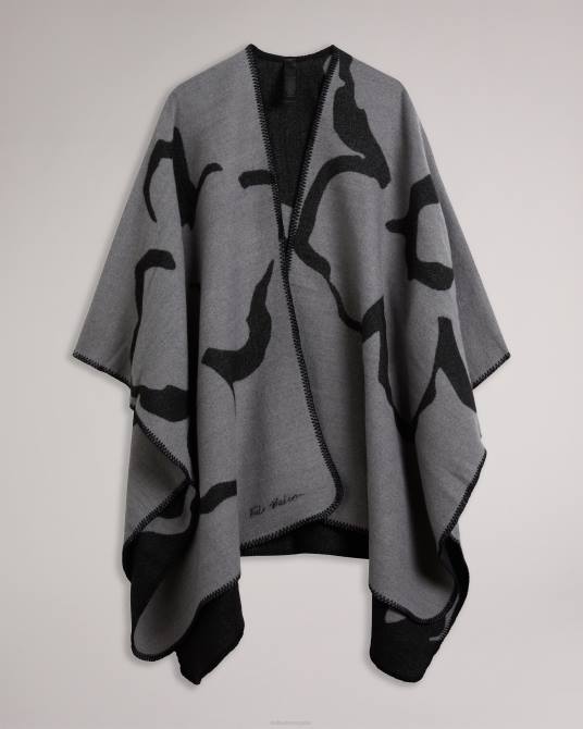 Ted Baker mujer 2ZFP965 accesorios poncho avai magnolia gris claro