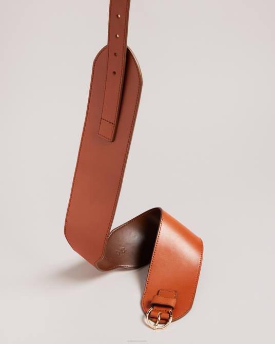 Ted Baker mujer 2ZFP1002 accesorios cinturón ancho con forma de cintura elzbeth marrón