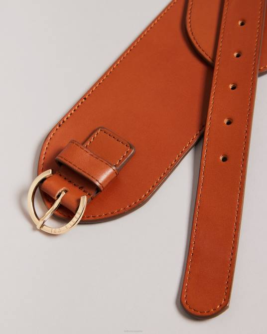 Ted Baker mujer 2ZFP1002 accesorios cinturón ancho con forma de cintura elzbeth marrón