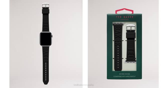 Ted Baker mujer 2ZFP2041 accesorios Correa para Apple Watch con logo de silicona Ozone negro