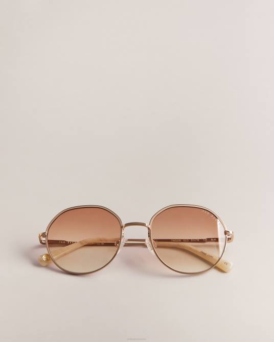 Ted Baker mujer 2ZFP1071 accesorios gafas de sol con montura redonda color dorado