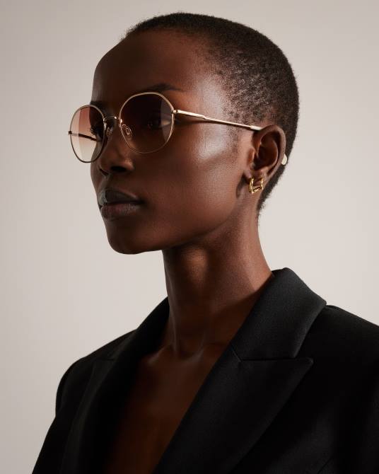 Ted Baker mujer 2ZFP1071 accesorios gafas de sol con montura redonda color dorado