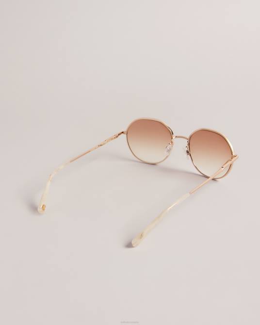 Ted Baker mujer 2ZFP1071 accesorios gafas de sol con montura redonda color dorado
