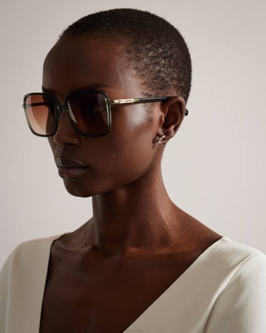 Ted Baker mujer 2ZFP1090 accesorios gafas de sol barron extragrandes con montura cuadrada verde