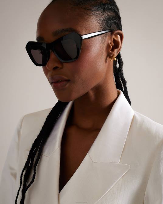 Ted Baker mujer 2ZFP1127 accesorios gafas de sol estilo ojo de gato con diseño geométrico negro