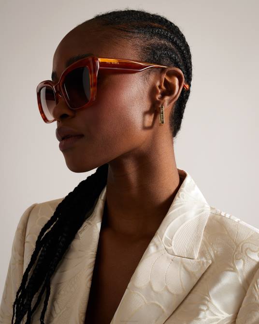 Ted Baker mujer 2ZFP1132 accesorios gafas de sol hyatts cuadradas en carey carey