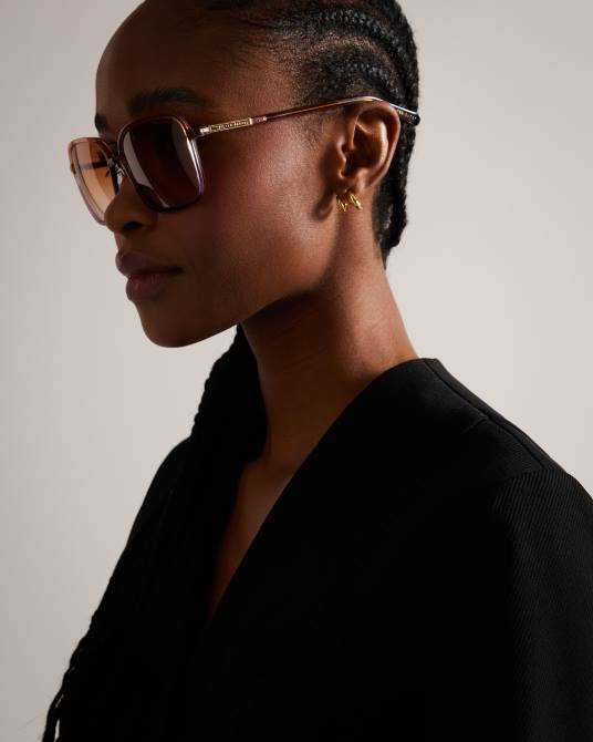 Ted Baker mujer 2ZFP1137 accesorios gafas de sol bandi extragrandes con montura cuadrada púrpura