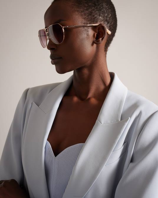 Ted Baker mujer 2ZFP1138 accesorios gafas de sol aviador avoceta color oro rosa